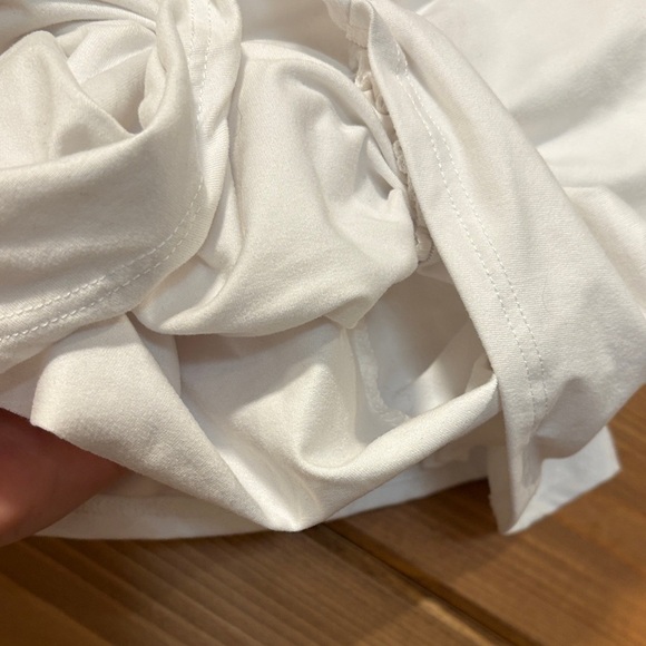 Gaze Elegant White Ruched Women's Top Medium - Picture 3 of 5